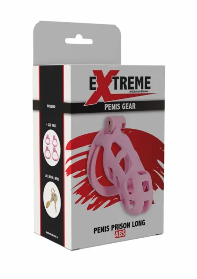 Klec cudnosti Hidden Desire Extreme Penis Prison Long, ABS plast, černá - obrázek 3
