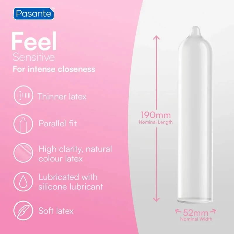 Ultratenké kondomy Pasante Sensitive Feel, 3 ks - obrázek 6