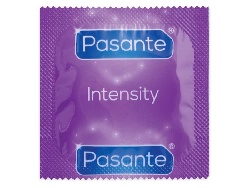 Kondomy Pasante Ribs & Dots Intensity s vroubky a výstupky, 3 ks - obrázek 3