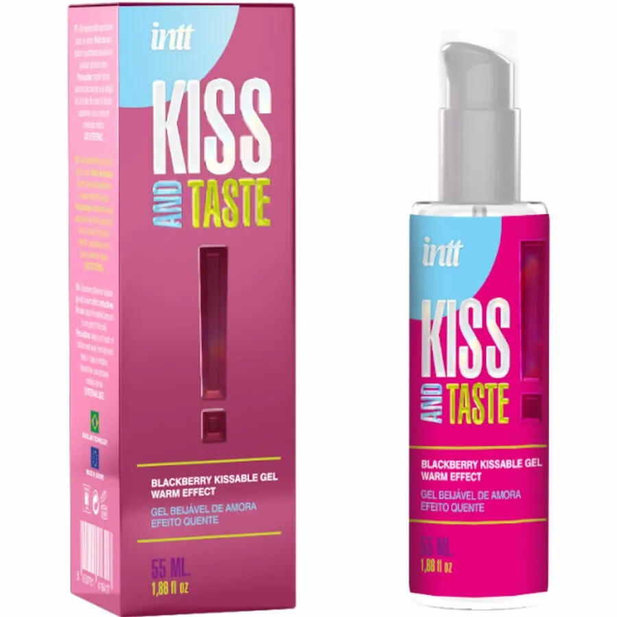 Hřejivý gel INTT Kissable vhodný na líbání, ostružina, 55 ml - obrázek 3