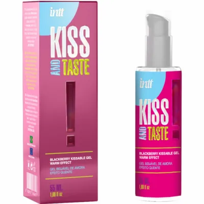 Hřejivý gel INTT Kissable vhodný na líbání, ostružina, 55 ml - obrázek 3