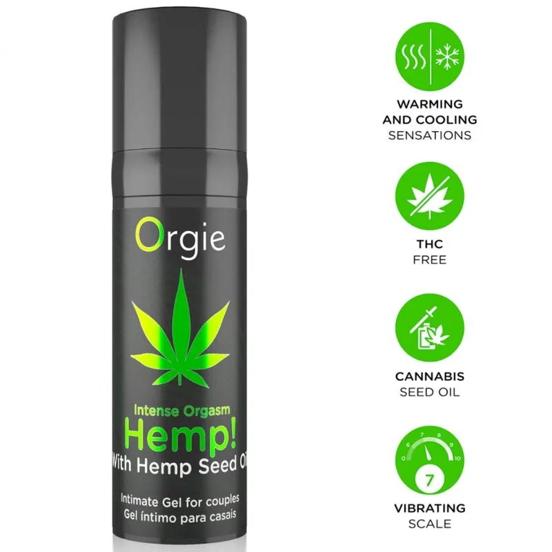 Stimulační gel Orgie Hemp! Intense Sensation s konopným olejem, 15 ml
