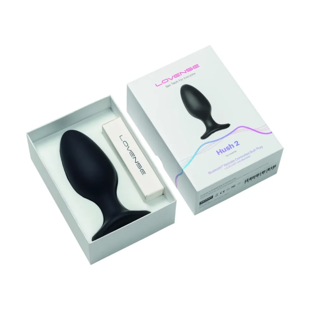 Vibrační anální kolík Lovense Hush 2 L ovládaný aplikací, 57 mm, silikon, černý - obrázek 3