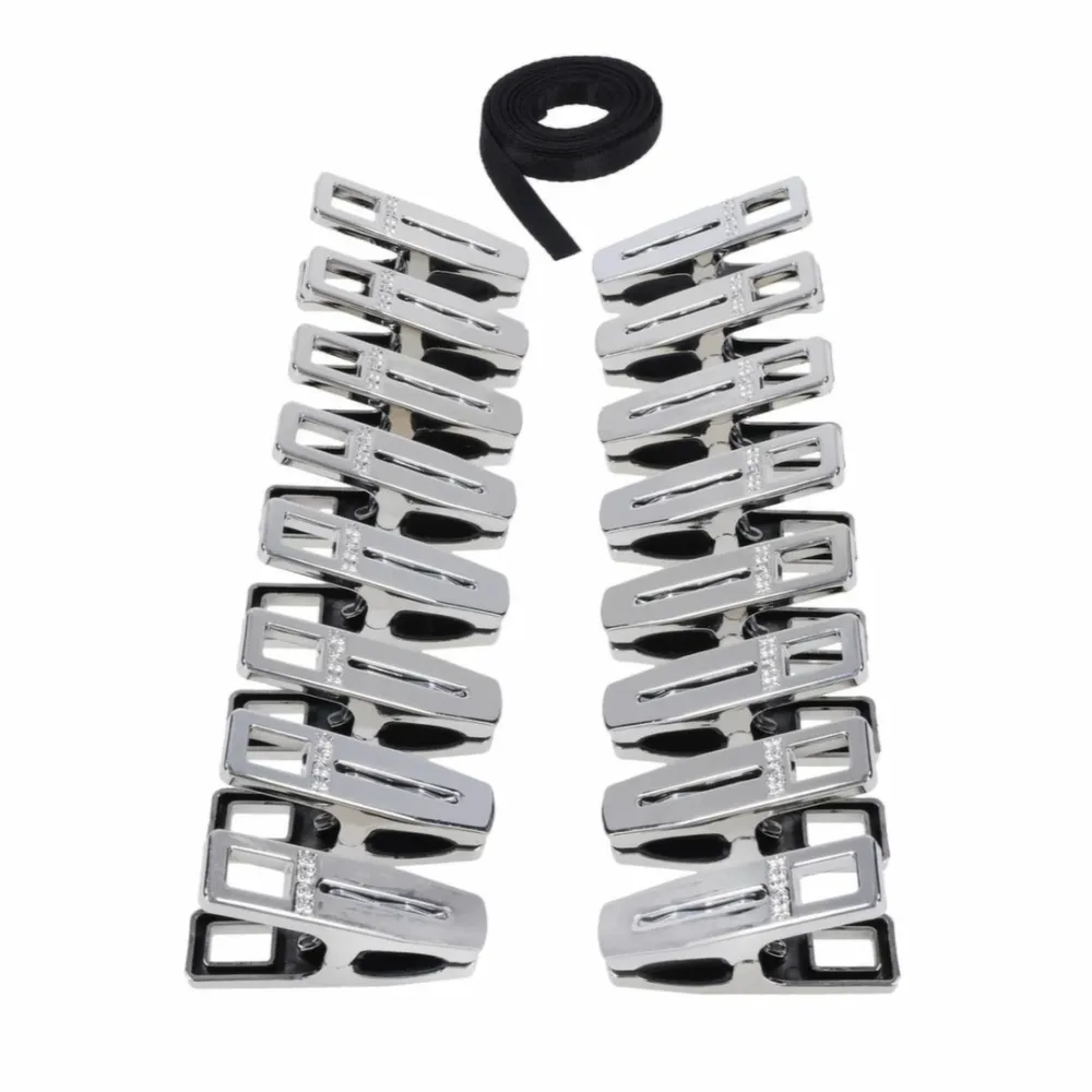 Kolíčkový zip na tělo Sportsheets Edge Body Zipper, 16 kovových kolíčků, stříbrný - obrázek 5