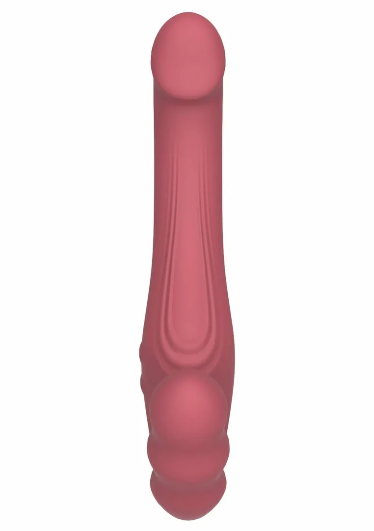 Strap-on vibrátor bez postroje She.E.O, dálkové ovládání, silikon, růžový - obrázek 4