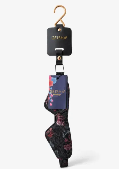 Páska přes oči GEISHA Floral Jacquard, saténová, polstrovaná, nastavitelná - obrázek 8