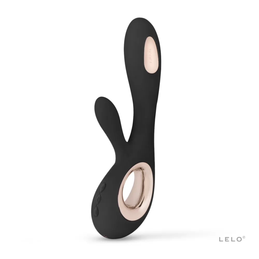 Rabbit vibrátor LELO Soraya Wave s pohybem WaveMotion, černý