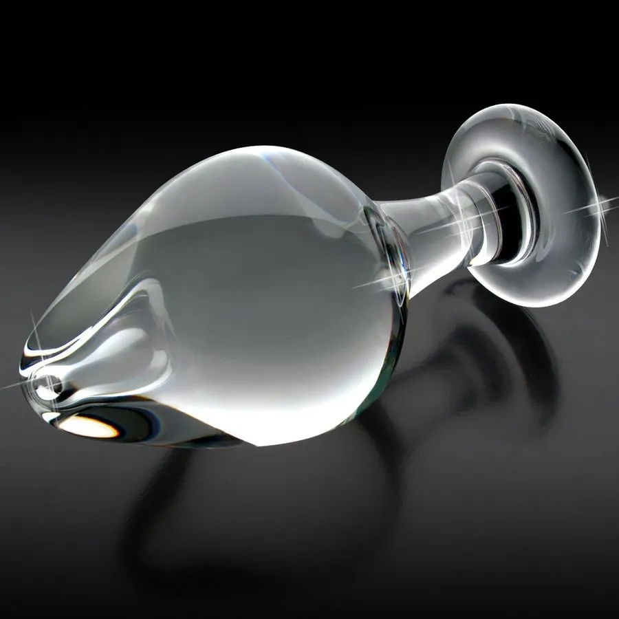 Skleněný anální kolík Pipedream Icicles No. 25, 9 cm, čirý - obrázek 3