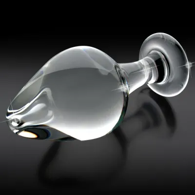 Skleněný anální kolík Pipedream Icicles No. 25, 9 cm, čirý - obrázek 3