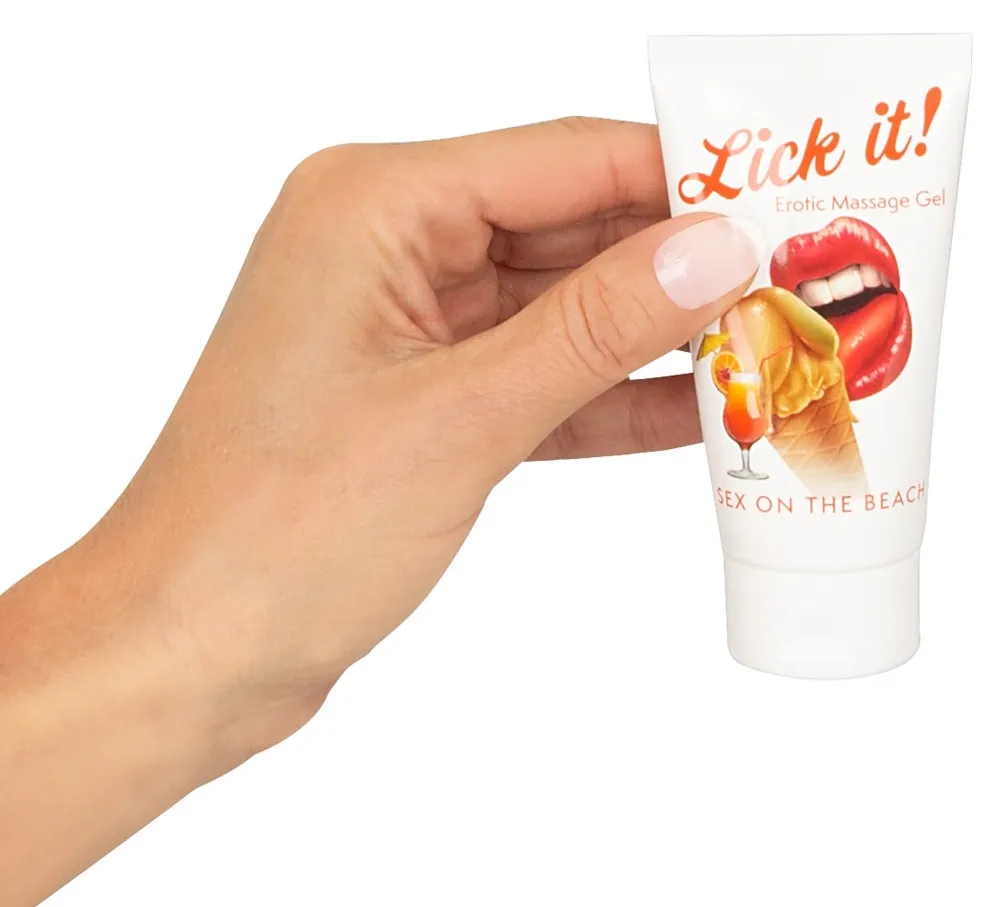Lubrikační gel Lick it Sex on the Beach s příchutí, vegan, na vodní bázi, 50 ml - obrázek 3