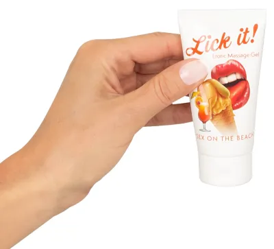 Lubrikační gel Lick it Sex on the Beach s příchutí, vegan, na vodní bázi, 50 ml - obrázek 3