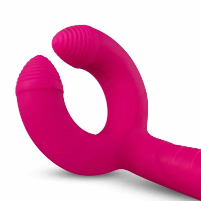 Oboustranný vibrátor pro páry EasyToys s kroužkem, voděodolný, nabíjecí, černý - obrázek 5