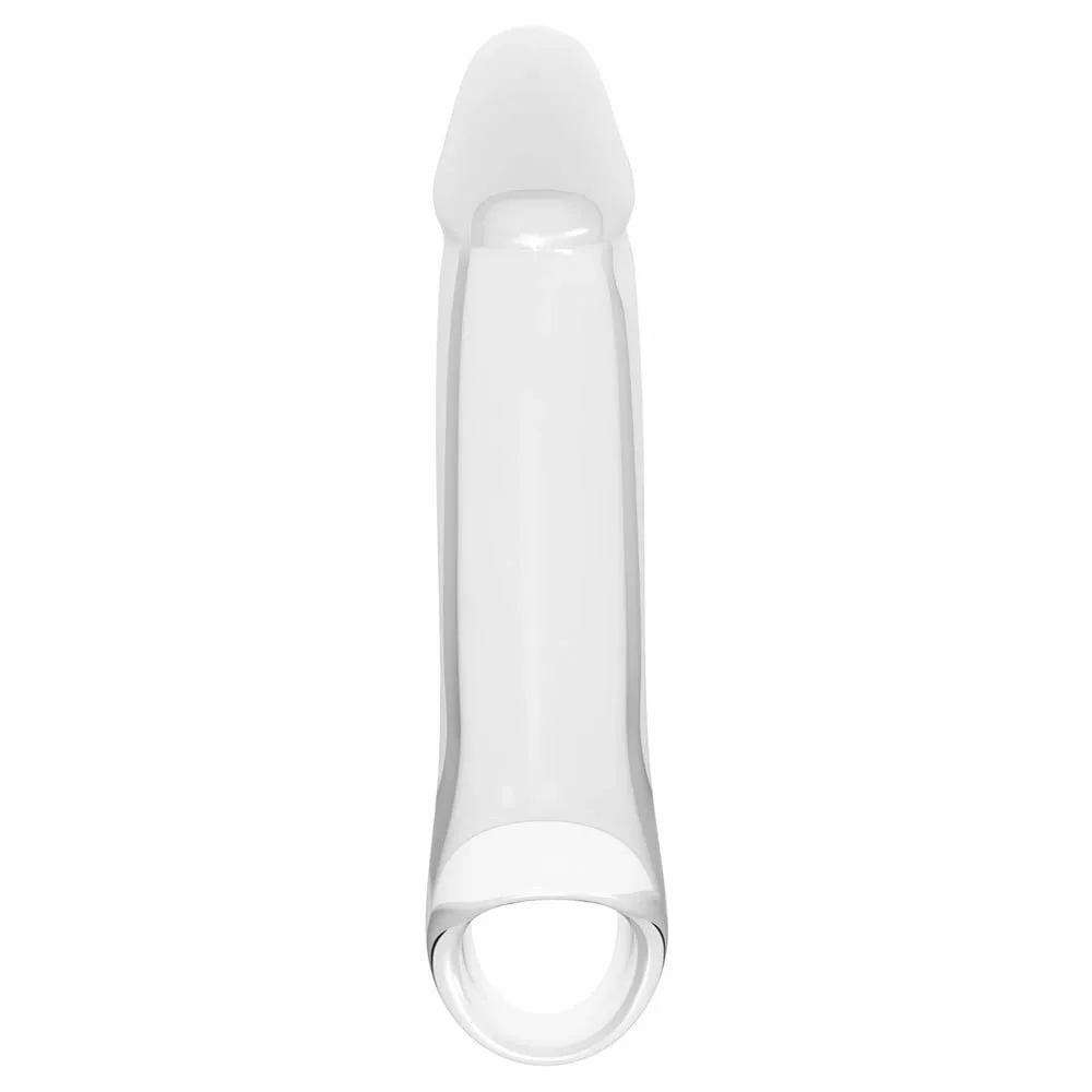 Ramrod průhledný prodlužovací návlek na penis s páskem na varlata - obrázek 2