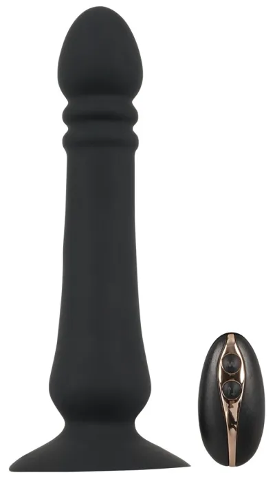Anální přirážecí vibrátor Black Velvets Anal Thruster s přísavkou a ovladačem, 20 cm - obrázek 2