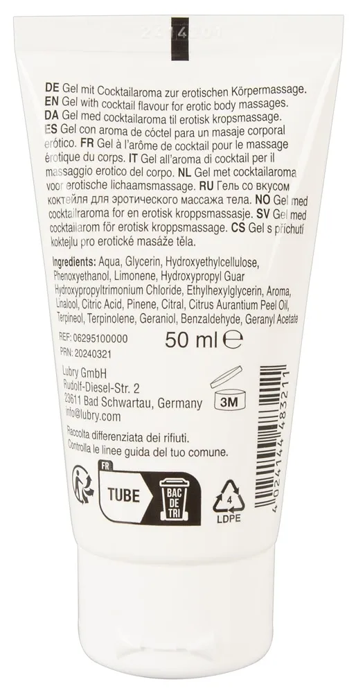 Lubrikační gel Lick it Sex on the Beach s příchutí, vegan, na vodní bázi, 50 ml - obrázek 2