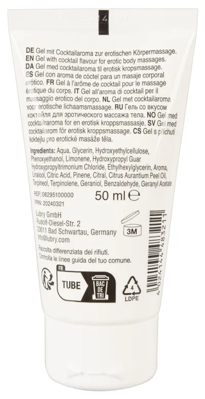 Lubrikační gel Lick it Sex on the Beach s příchutí, vegan, na vodní bázi, 50 ml - obrázek 2
