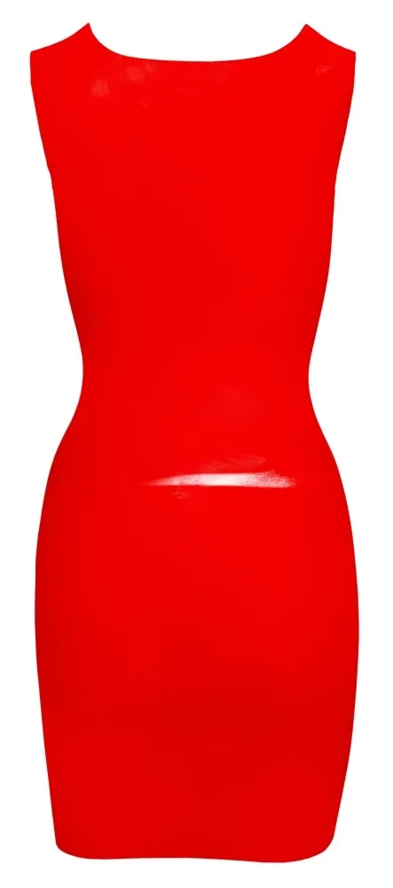 Latexové šaty LateX Classic bez rukávů, 0,4 mm, červené, XS - obrázek 6