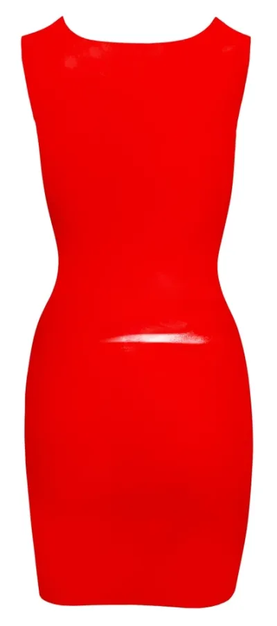 Latexové šaty LateX Classic bez rukávů, 0,4 mm, červené, XS - obrázek 6