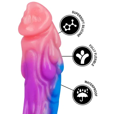 Silikonové dildo s přísavkou EPIC Ashtar, mimozemská postava, 18 cm, šedé - obrázek 4