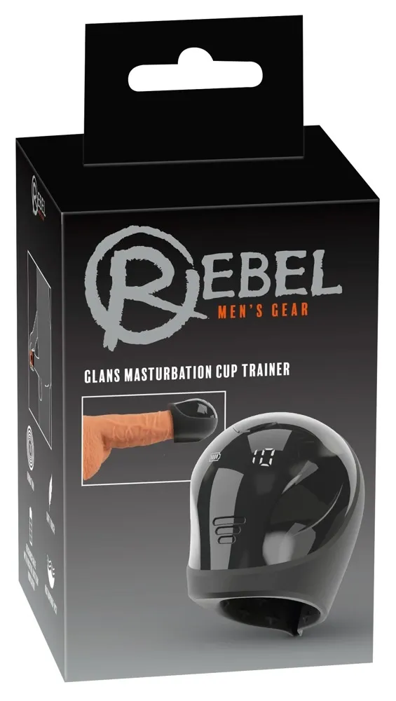 Vibrační masturbátor na žalud Rebel Glans Trainer Cup, voděodolný, černý