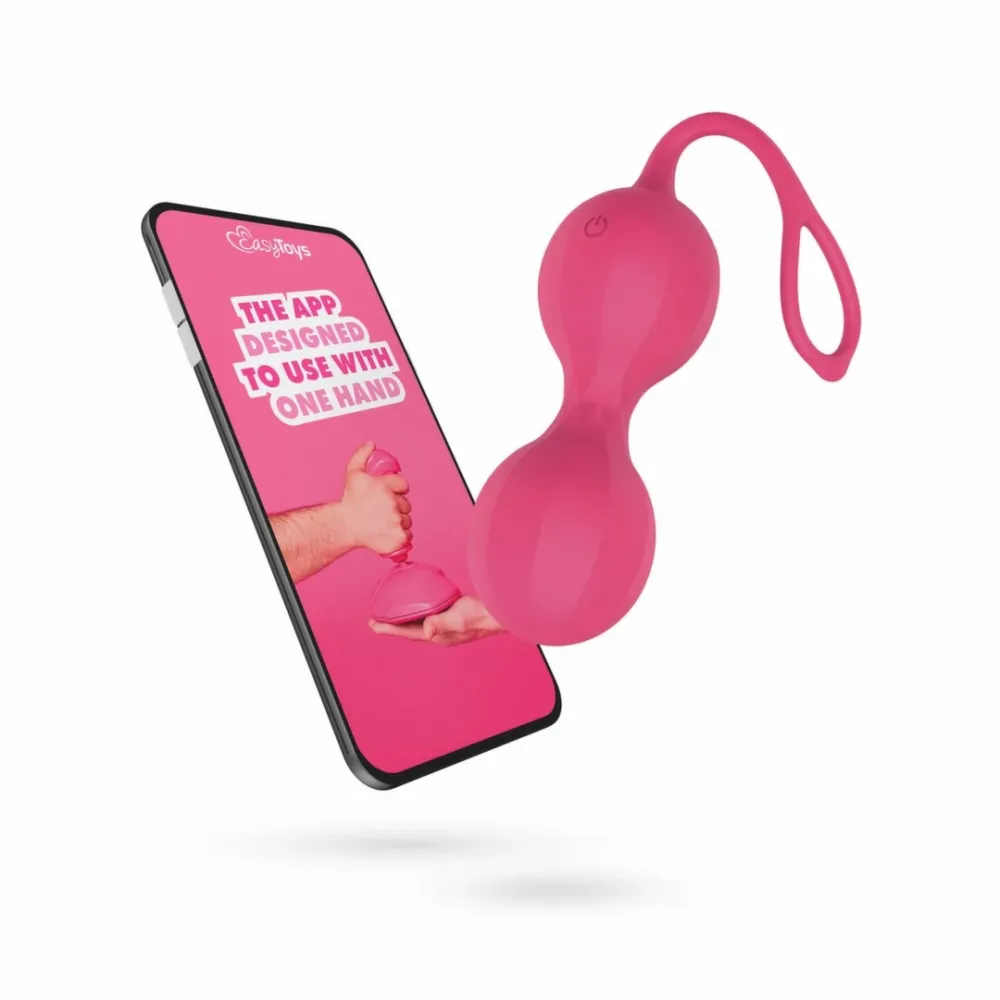 Vibrační venušiny kuličky EasyConnect Stella s ovládáním aplikací, růžové