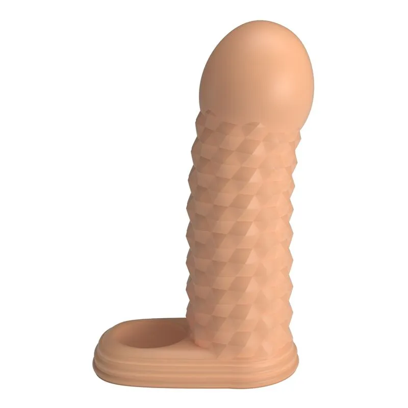 Prodlužovací návlek na penis Pretty Love Wolfram, 11,5 cm, Ø 3,8 cm, tělový - obrázek 2
