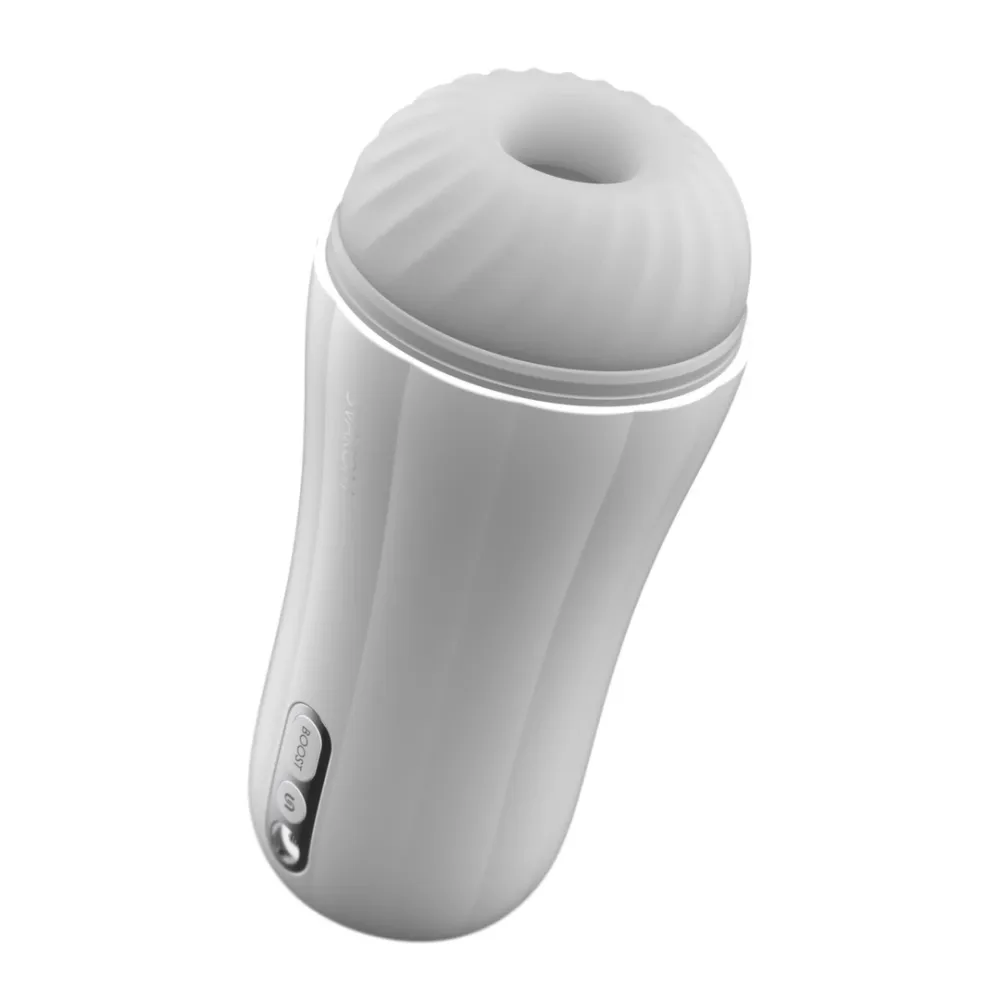 Vibrační masturbátor SVAKOM Robin s LED displejem, bílý