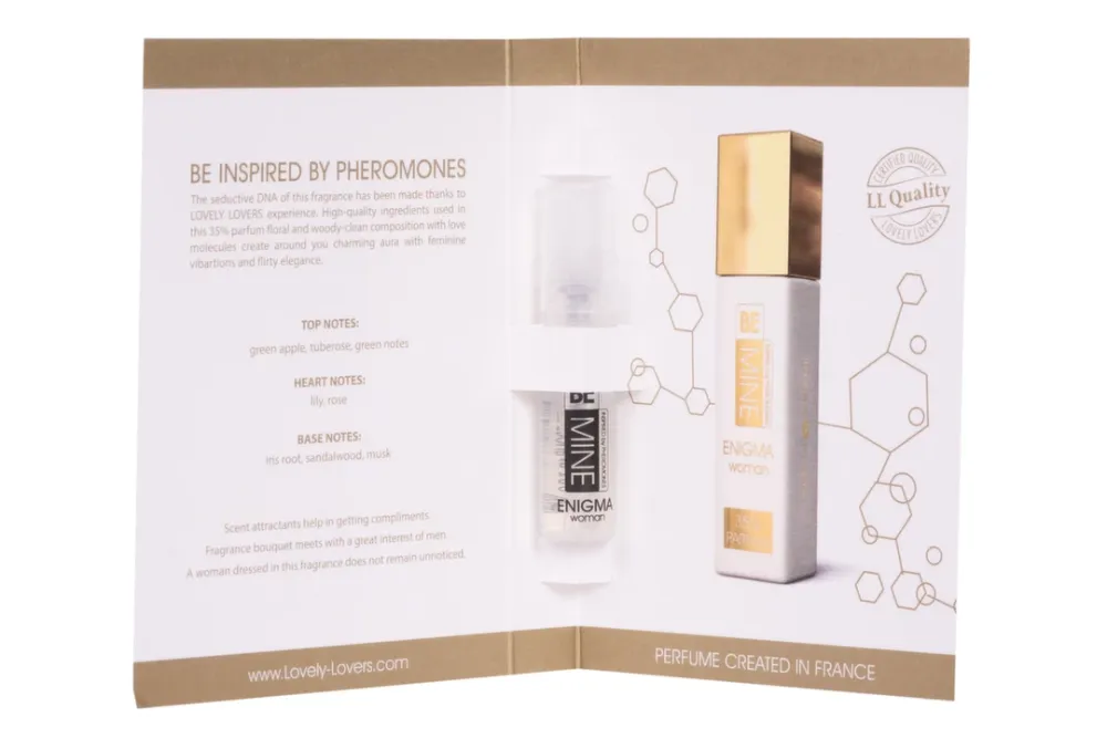 Dámský kapesní parfém Lovely Lovers BeMine Enigma s vonnými molekulami, 2 ml - obrázek 2
