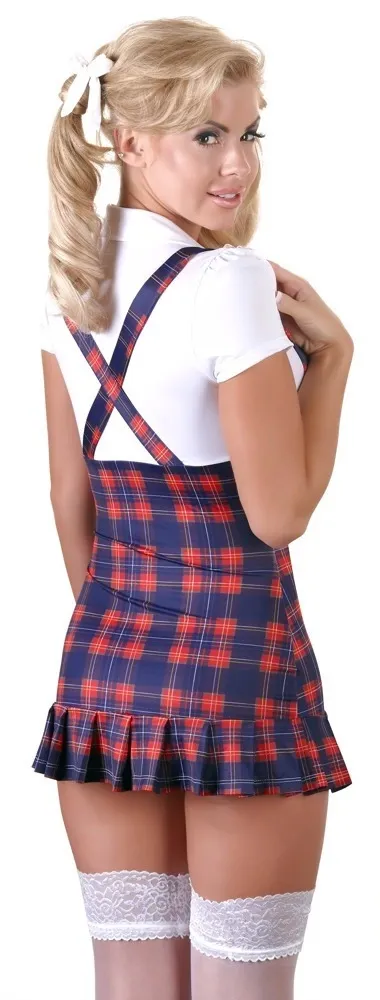 Kostým školačky Cottelli Collection Schoolgirl, šaty s kostkovanou sukní, L - obrázek 3