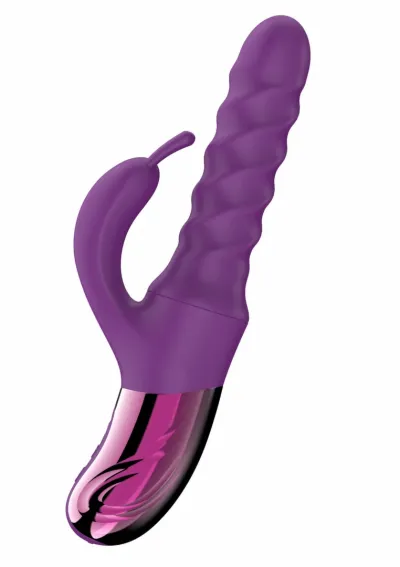 Rabbit vibrátor She.E.O Swirl, fialový - obrázek 2