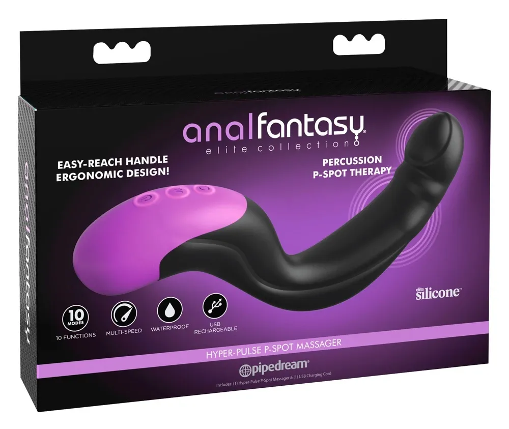 Vibrační stimulátor prostaty Anal Fantasy Elite Hyper-Pulse P-Spot, černý