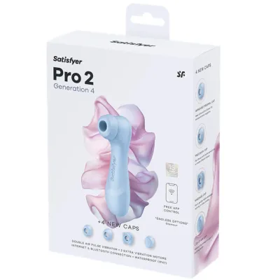 Tlakový stimulátor klitorisu Satisfyer Pro 2 Generation 4 s vibracemi, modrý - obrázek 9