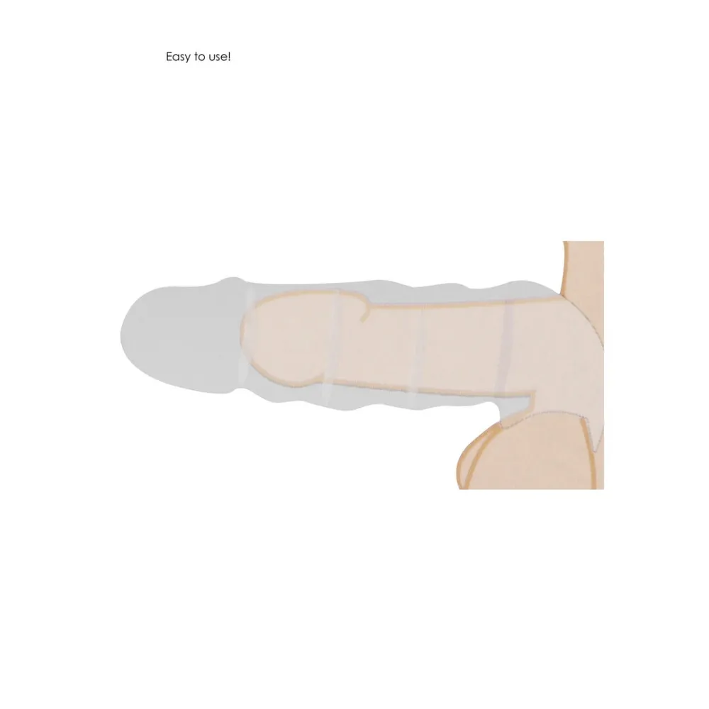 Prodlužovací návlek na penis Mister B, 23 cm, tělová barva, Skin TPE - obrázek 7