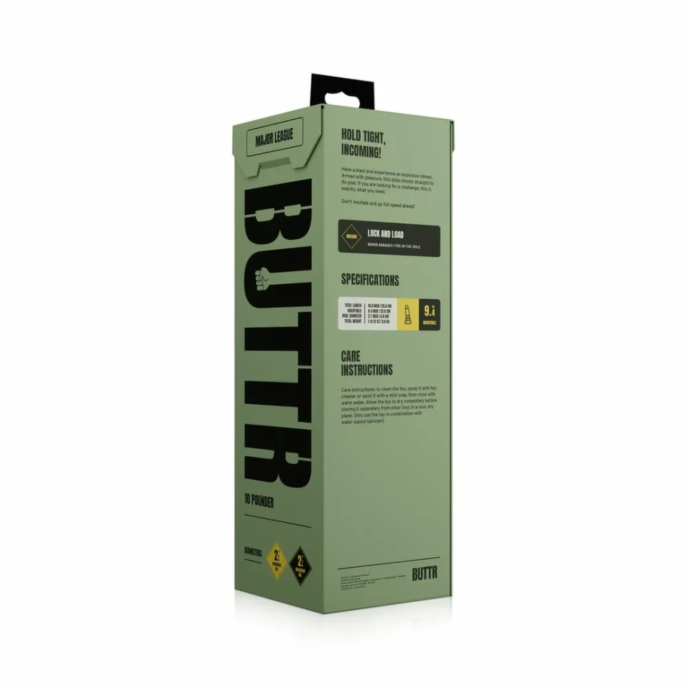 Anální kolík BUTTR Tactical II, protáhlý, s vroubkovanou základnou, černý, 26 cm - obrázek 9