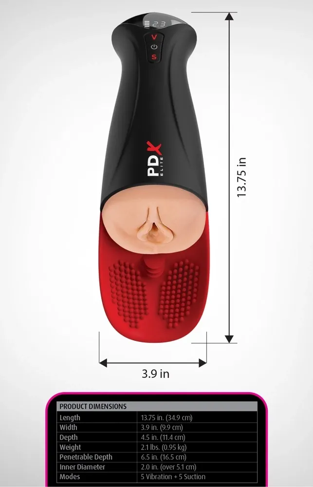 Automatický masturbátor PDX Elite Fuck-O-Matic Pro XL Light, nabíjecí - obrázek 6