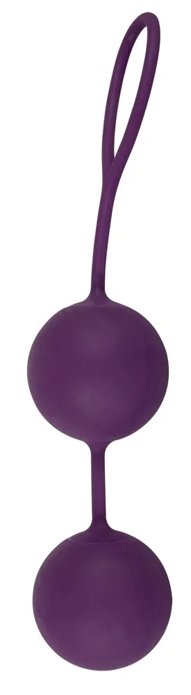 Venušiny kuličky Sweet Smile XXL Duo Balls se zátěží, silikon, fialové, 21,5 cm - obrázek 3