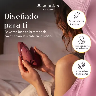 Tlakový stimulátor klitorisu Womanizer Next, 14 úrovní, bordó - obrázek 15