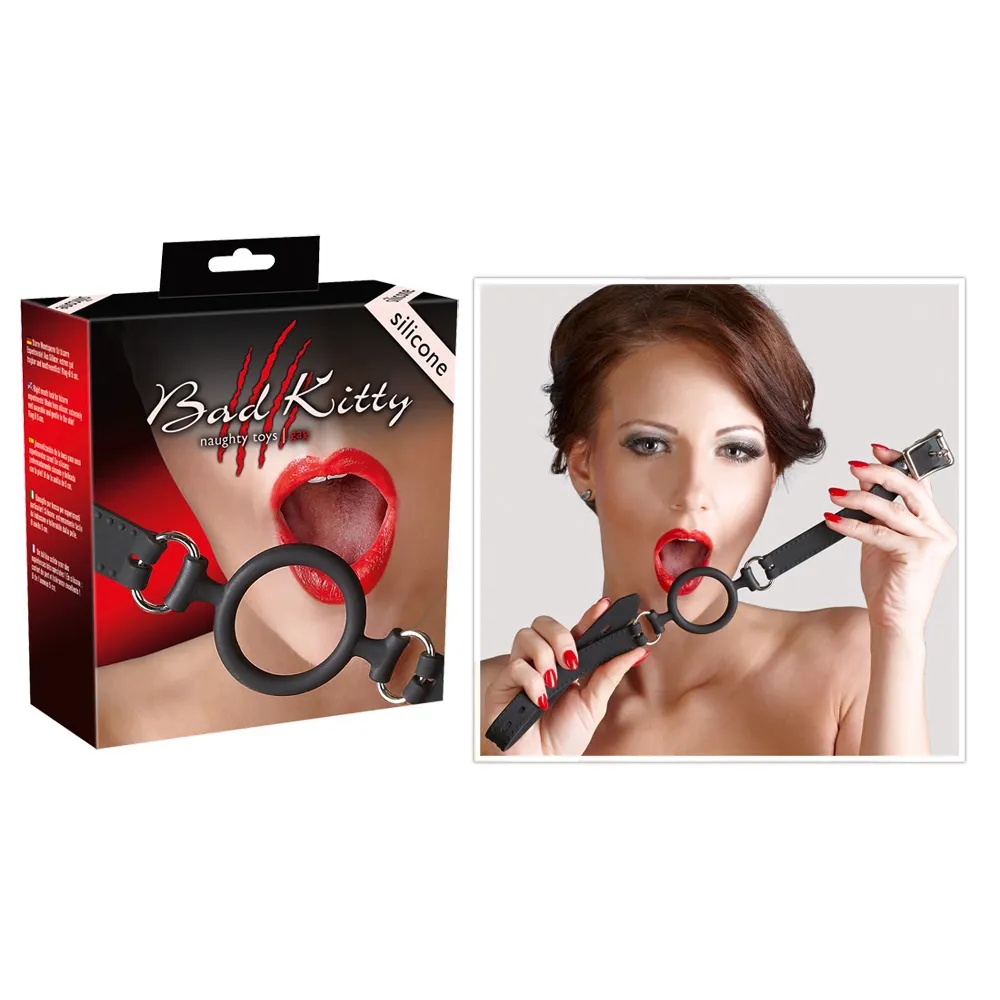 Roubík s kroužkem You2Toys ze silikonu, nastavitelný, černý, průměr 5 cm - obrázek 5