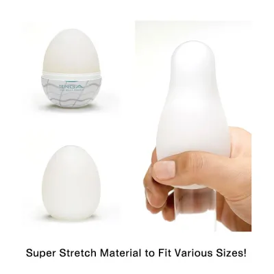 Masturbační vajíčko Tenga Egg Boxy, bílé - obrázek 3