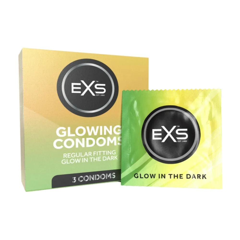 Svítící kondomy EXS Glow in the Dark, 3 ks