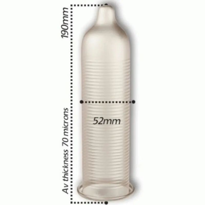 Chladivé vroubkované kondomy Pasante Cooling Sensation, 52 mm, 144 ks - obrázek 2