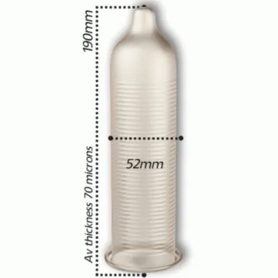 Chladivé vroubkované kondomy Pasante Cooling Sensation, 52 mm, 144 ks - obrázek 2