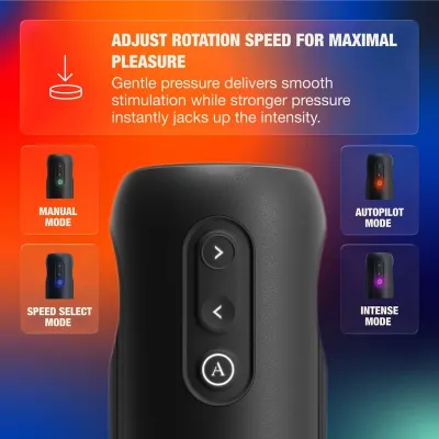 Rotační masturbátor Arcwave Orbit 360° s aplikací, černý - obrázek 5