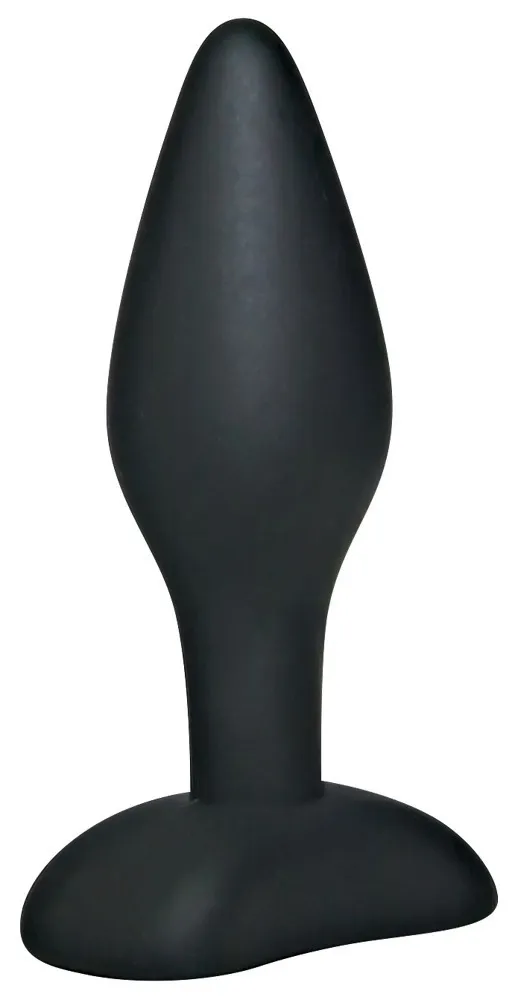 Anální kolík Black Velvets Small Plug, silikon, černý, 9 cm - obrázek 2