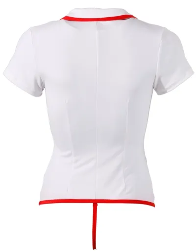 Kostým zdravotní sestry Cottelli Collection, živůtek s tangy, bílo-červený, M - obrázek 5