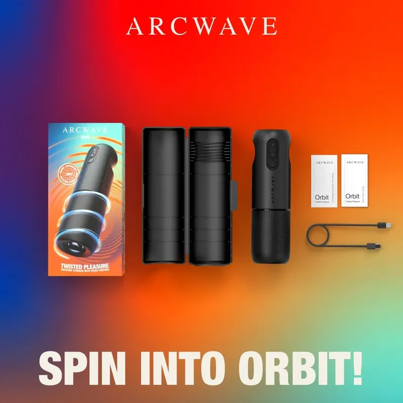 Rotační masturbátor Arcwave Orbit 360° s aplikací, černý - obrázek 10