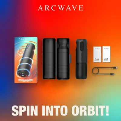 Rotační masturbátor Arcwave Orbit 360° s aplikací, černý - obrázek 10