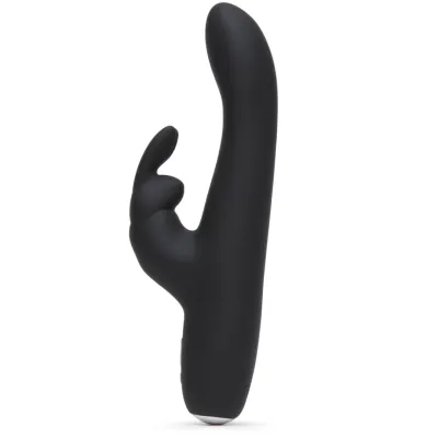 Rabbit vibrátor Fifty Shades of Grey Greedy Girl Slimline, nabíjecí, černý - obrázek 2