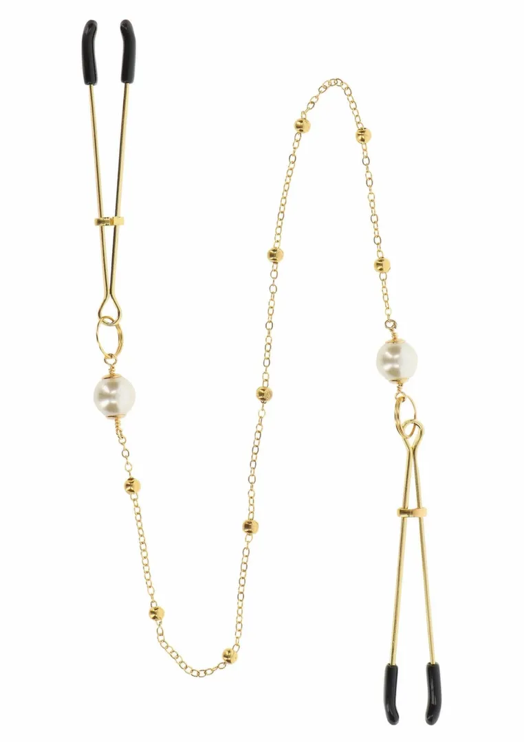 Svorky na bradavky TABOOM Tweezers Pearl & Deluxe Chain, s řetízkem - obrázek 5